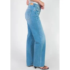 Jeans flare, très évasé PULP high flare, longueur 34 bleu en cuir Zara
