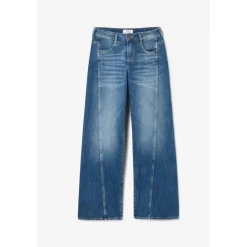 Jeans flare, très évasé wide leg , longueur 34 bleu Hana