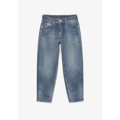 Jeans garçon, loose, large ARNAU, longueur 34 bleu en coton