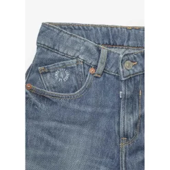 Jeans garçon, loose, large ARNAU, longueur 34 bleu en coton