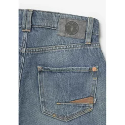 Jeans garçon, loose, large ARNAU, longueur 34 bleu en coton