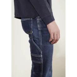 Jeans garçon, regular, droit 800/16 regular, longueur 34 bleu Yale en coton
