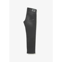 Jeans garçon, regular, droit 800/16, longueur 34 noir en coton