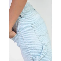 Jeans loose, large 400/60 girlfriend taille haute, 7/8ème bleu Ida