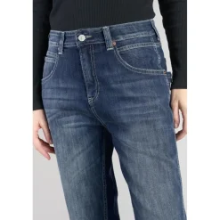 Jeans loose, large 400/60 girlfriend, longueur 34 bleu en coton Ruth