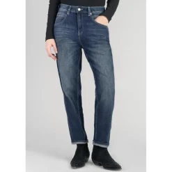 Jeans loose, large 400/60 girlfriend, longueur 34 bleu en coton Ruth