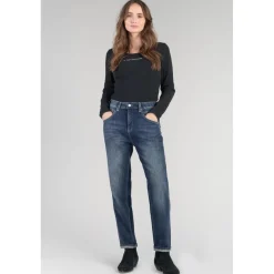 Jeans loose, large 400/60 girlfriend, longueur 34 bleu en coton Ruth