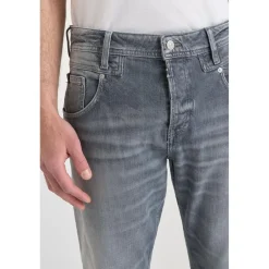 Jeans loose, large 800/60 loose , longueur 34 gris Cleo en coton