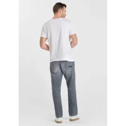 Jeans loose, large 800/60 loose , longueur 34 gris Cleo en coton