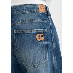 Jeans loose, large LEAL, longueur 34 bleu en coton Page