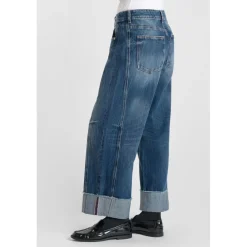 Jeans loose, large LEAL, longueur 34 bleu en coton Page