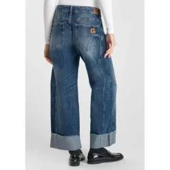 Jeans loose, large LEAL, longueur 34 bleu en coton Page