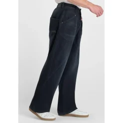 Jeans loose, large LUDOLF, longueur 34 bleu Karl en coton