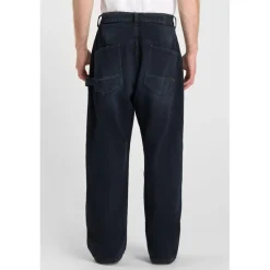 Jeans loose, large LUDOLF, longueur 34 bleu Karl en coton