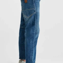 Jeans loose, large NOAH, longueur 34 bleu Mo