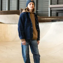 Jeans loose, large NOAH, longueur 34 bleu Mo