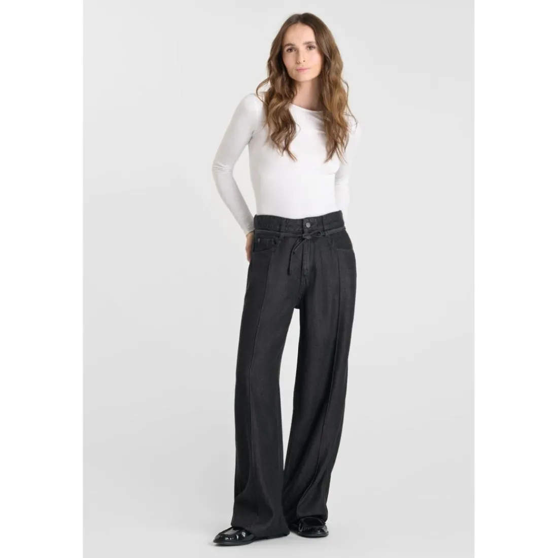 Jeans loose, large SCOTTY, longueur 34 noir Esme