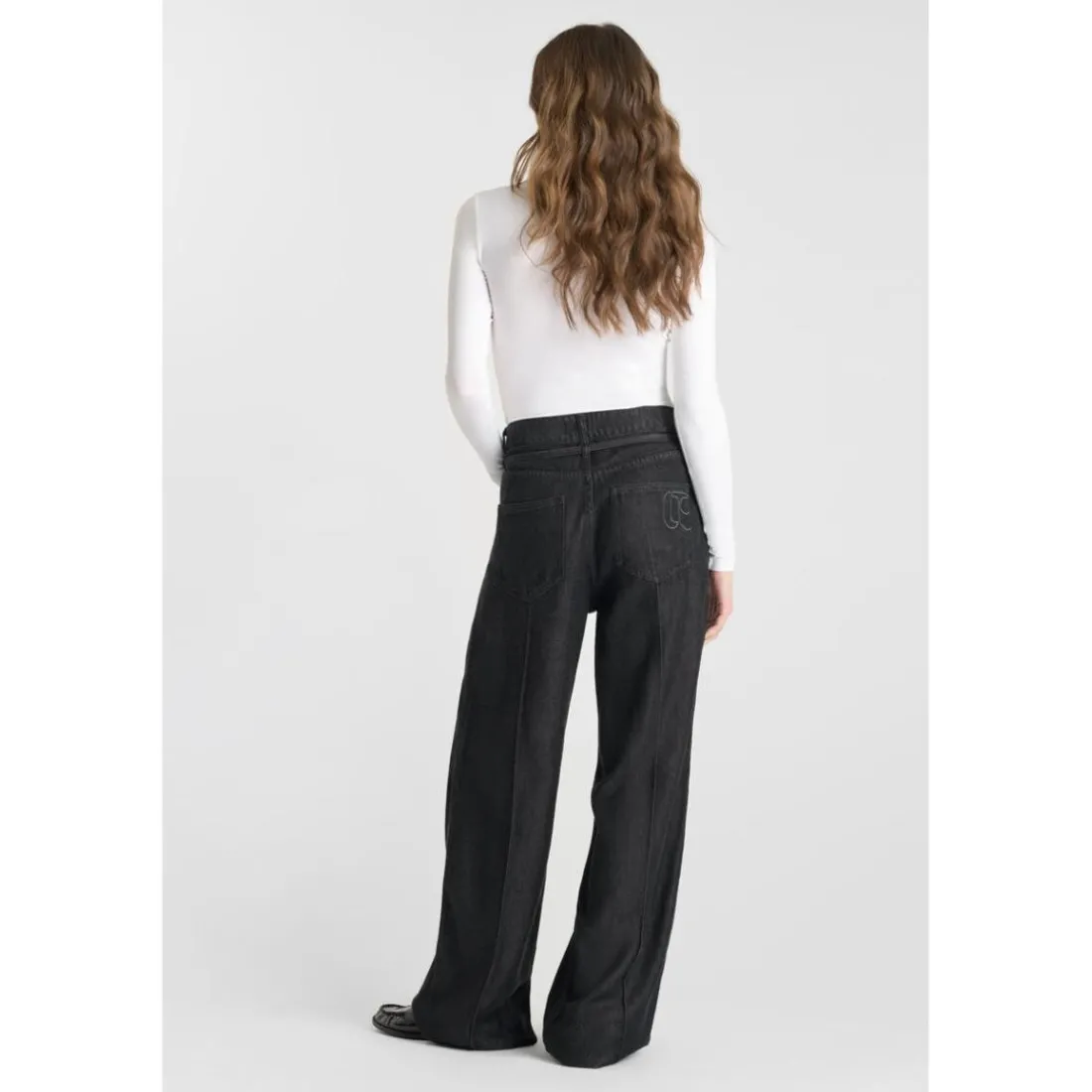 Jeans loose, large SCOTTY, longueur 34 noir Esme