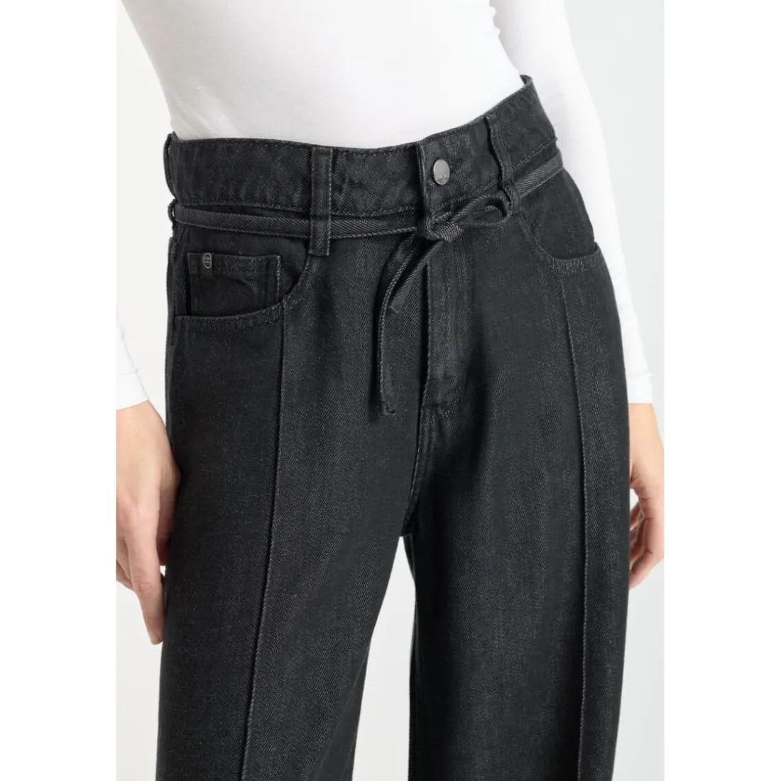 Jeans loose, large SCOTTY, longueur 34 noir Esme