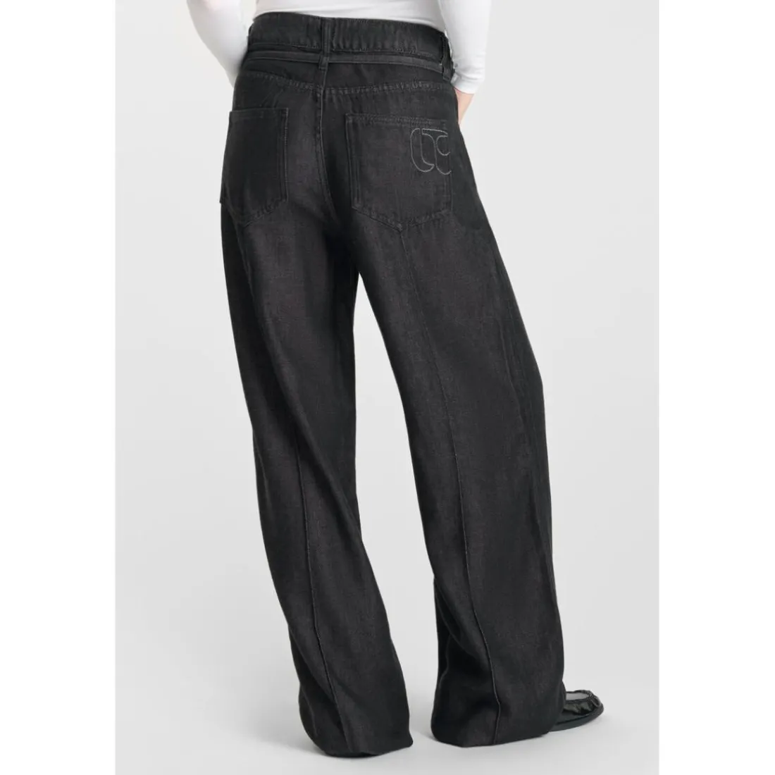 Jeans loose, large SCOTTY, longueur 34 noir Esme