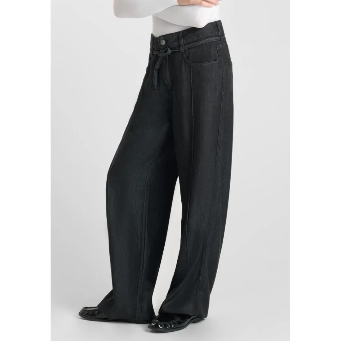 Jeans loose, large SCOTTY, longueur 34 noir Esme
