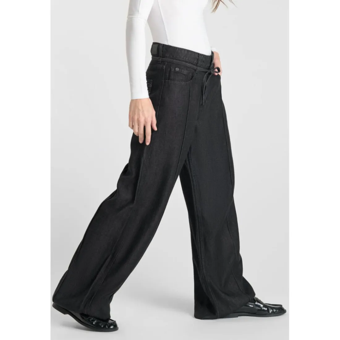 Jeans loose, large SCOTTY, longueur 34 noir Esme