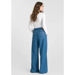 Jeans loose, large VICTORIA, longueur 34 bleu Kali