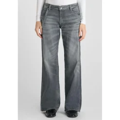 Jeans loose, large wide leg , longueur 34 gris Gwen