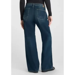 Jeans loose, large wide leg , longueur 34 bleu Maya