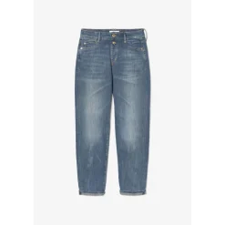 Jeans mom 400/18, 7/8ème bleu en coton Maia