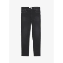 Jeans mom taille haute 7/8ème noir Ida en coton