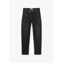Jeans push-up regular, droit taille haute PULP, 7/8ème noir en coton