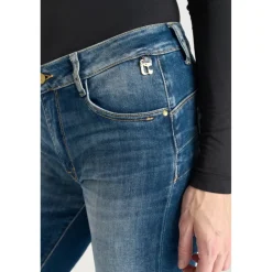 Jeans push-up regular, droit taille haute PULP, longueur 34 bleu Eva