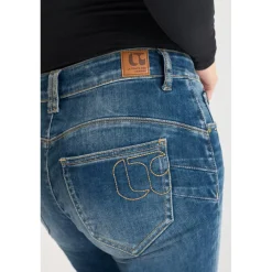 Jeans push-up regular, droit taille haute PULP, longueur 34 bleu Eva