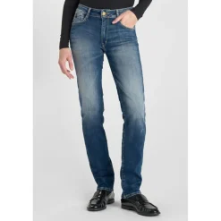 Jeans push-up regular, droit taille haute PULP, longueur 34 bleu Eva