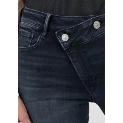 Jeans push-up regular, droit taille haute PULP, 7/8ème bleu Dina en coton