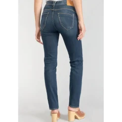 Jeans push-up regular, droit taille haute PULP, longueur 34 bleu en coton Rae