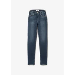 Jeans push-up regular, droit taille haute PULP, longueur 34 bleu en coton Rae
