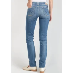 Jeans push-up regular, droit PULP, longueur 34 bleu en coton Ana