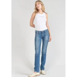 Jeans push-up regular, droit PULP, longueur 34 bleu en coton Ana