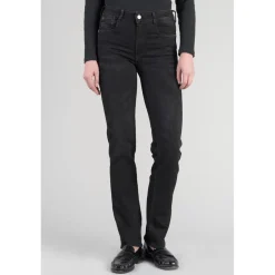 Jeans push-up regular, droit taille haute PULP, longueur 33 noir en coton