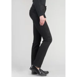 Jeans push-up regular, droit taille haute PULP, longueur 33 noir en coton