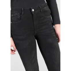 Jeans push-up regular, droit taille haute PULP, longueur 33 noir en coton