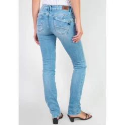 Jeans push-up slim PULP, longueur 34 bleu en coton Nia