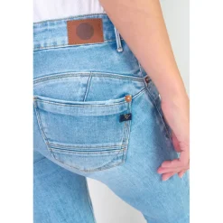 Jeans push-up slim PULP, longueur 34 bleu en coton Nia