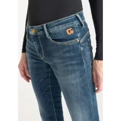 Jeans push-up slim PULP, longueur 34 bleu en coton Hattie