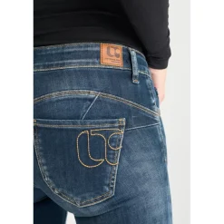 Jeans push-up slim PULP, longueur 34 bleu en coton Hattie