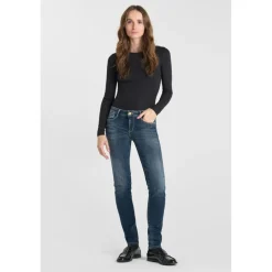 Jeans push-up slim PULP, longueur 34 bleu en coton Hattie
