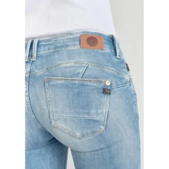 Jeans push-up slim PULP, 7/8ème bleu en coton Rhea