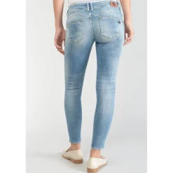Jeans push-up slim PULP, 7/8ème bleu en coton Rhea